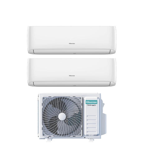 climatizzatore condizionatore hisense dual split inverter serie hi comfort 9_9 con 2amw52u4rxc r 32 wi fi integrato 9000_9000 novita