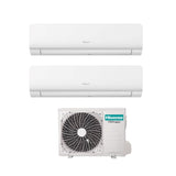 climatizzatore condizionatore hisense dual split inverter serie new energy 9_9 con 2amw35u4rra r 32 wi fi integrato 9000_9000 novita