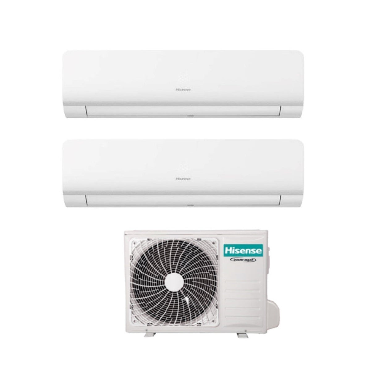 climatizzatore condizionatore hisense dual split inverter serie new energy 9_9 con 2amw42u4rra r 32 wi fi integrato 9000_9000 novita