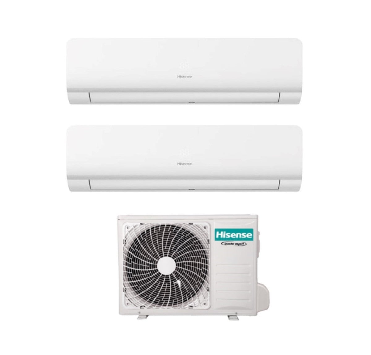 climatizzatore condizionatore hisense dual split inverter serie new energy 9_9 con 2amw52u4rxc r 32 wi fi integrato 9000_9000 novita