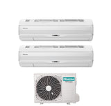 climatizzatore condizionatore hisense dual split inverter serie silentium pro 12_12 con 2amw52u4rxc r 32 wi fi integrato 12000_12000