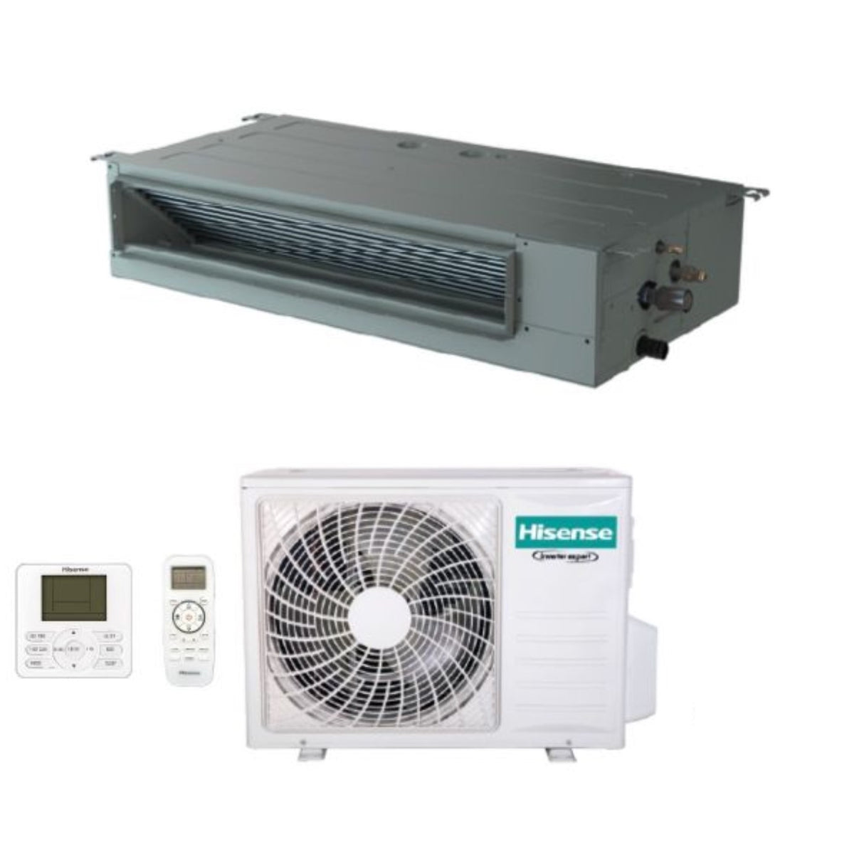climatizzatore condizionatore hisense inverter canalizzabile 12000 btu adt35ux4rbl4 r 32 wi fi optional con telecomando di serie e cablato novita