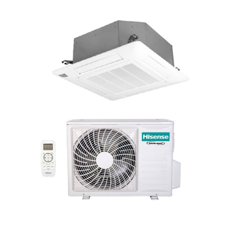 climatizzatore condizionatore hisense inverter cassetta 4 vie r 32 24000 btu auc71ur4rgb4 a__ con comando remoto novita