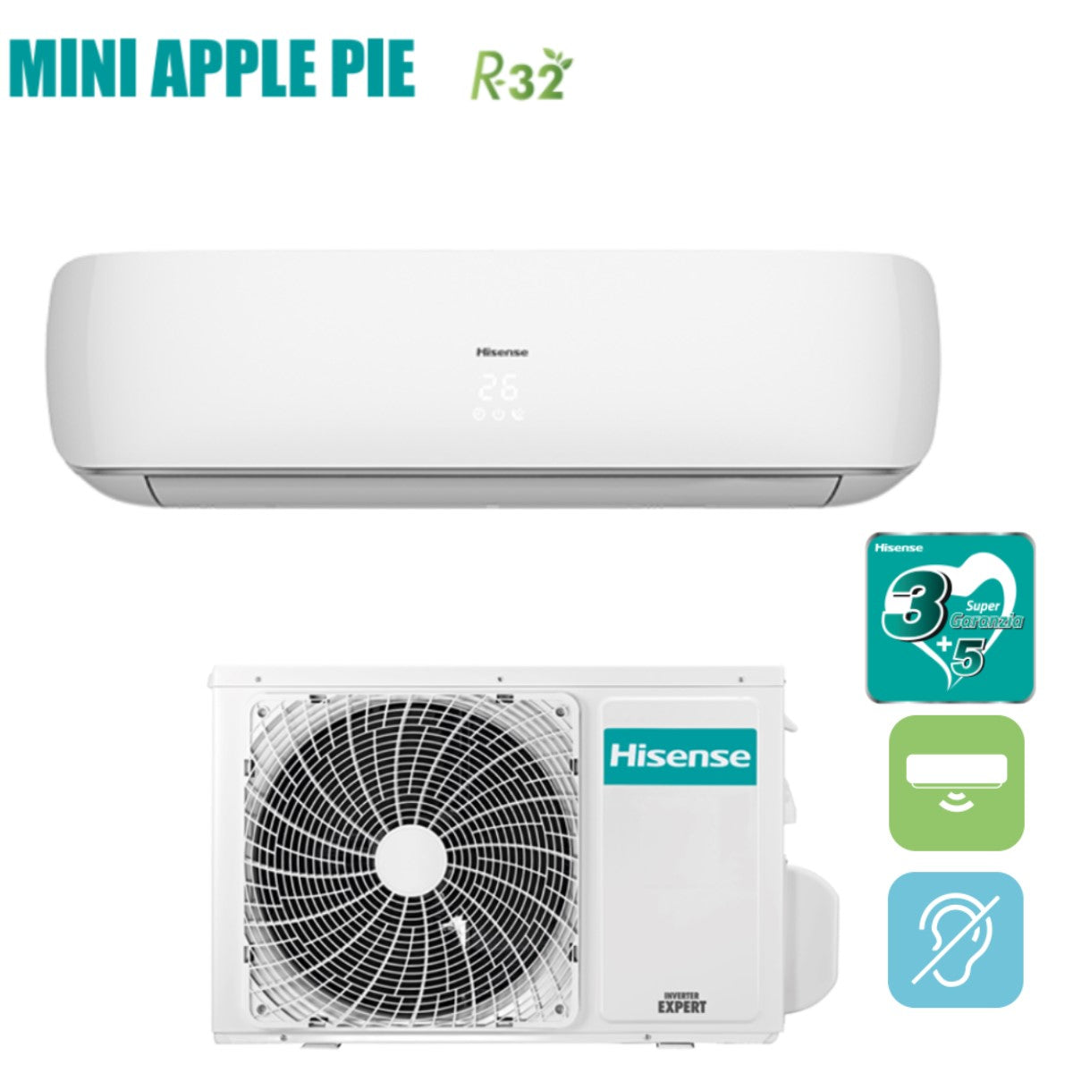 climatizzatore condizionatore hisense inverter serie mini apple pie 18000 btu tg50xa00 r 32 classe a__ a_ new 2018