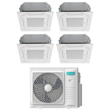 climatizzatore condizionatore hisense quadri split a cassetta 12_12_12_12 con 4amw105u4raa r 32 12000_12000_12000_12000 con telecomando e pannello incluso