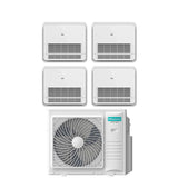 climatizzatore condizionatore hisense quadri split console akt 9_12_12_12 con 4amw105u4raa r 32 9000_12000_12000_12000 con telecomando di serie