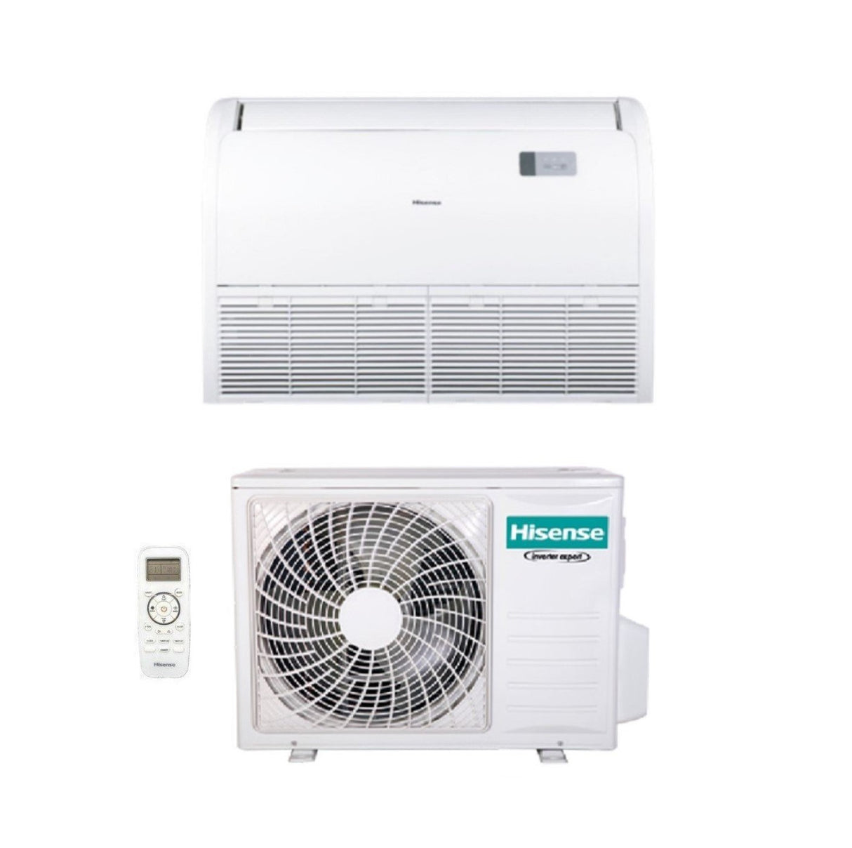 climatizzatore condizionatore hisense soffitto pavimento r 32 36000 btu auv90ur4ra4 a__ con comando remoto novita