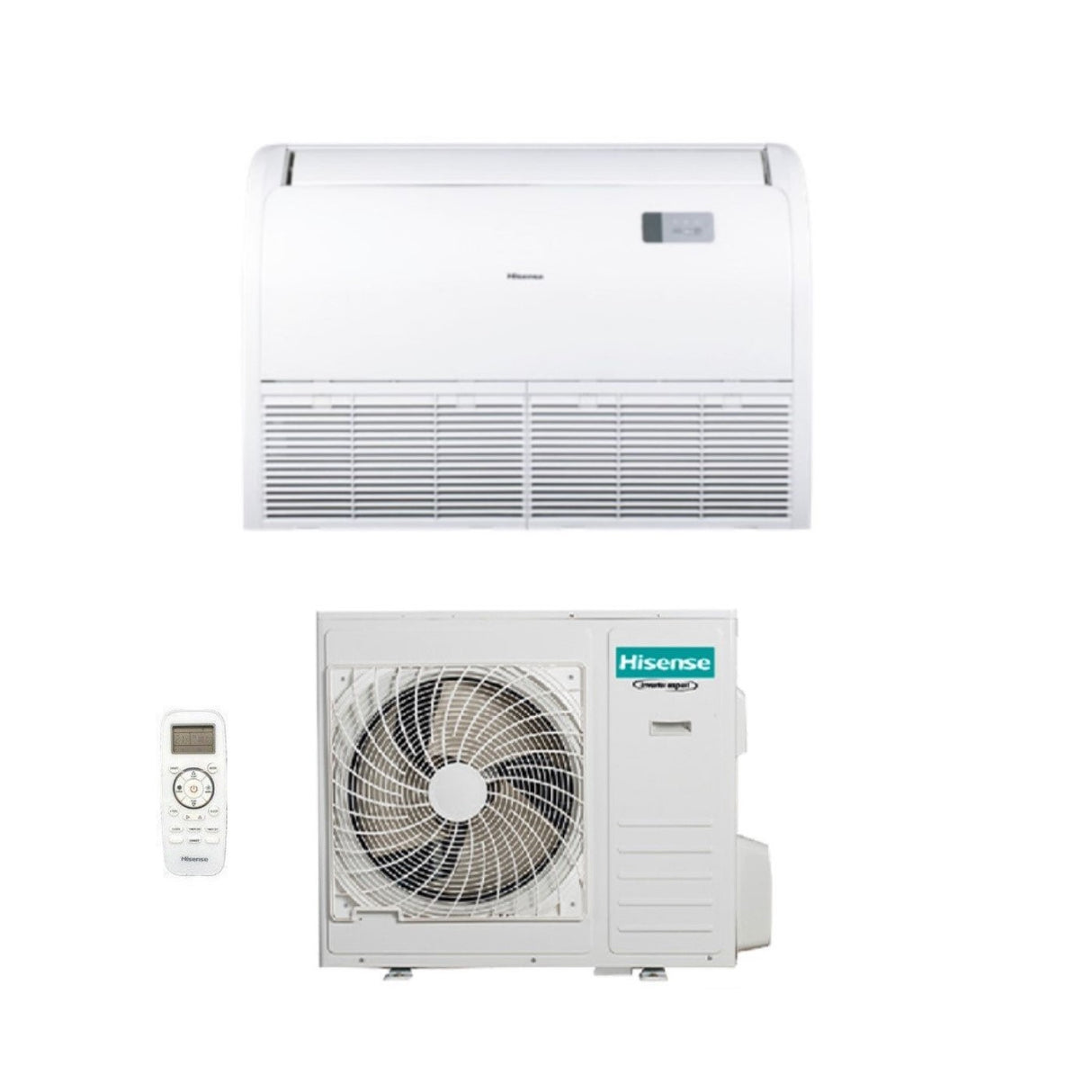 climatizzatore condizionatore hisense soffitto pavimento r 32 48000 btu auv105ur4ra4 a__ con comando remoto novita