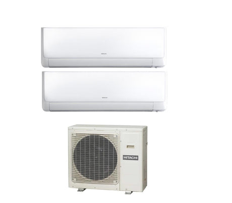 climatizzatore condizionatore hitachi dual split inverter r 32 akebono serie e 7_9 con ram 40np2e wi fi optional 7000_9000 btu