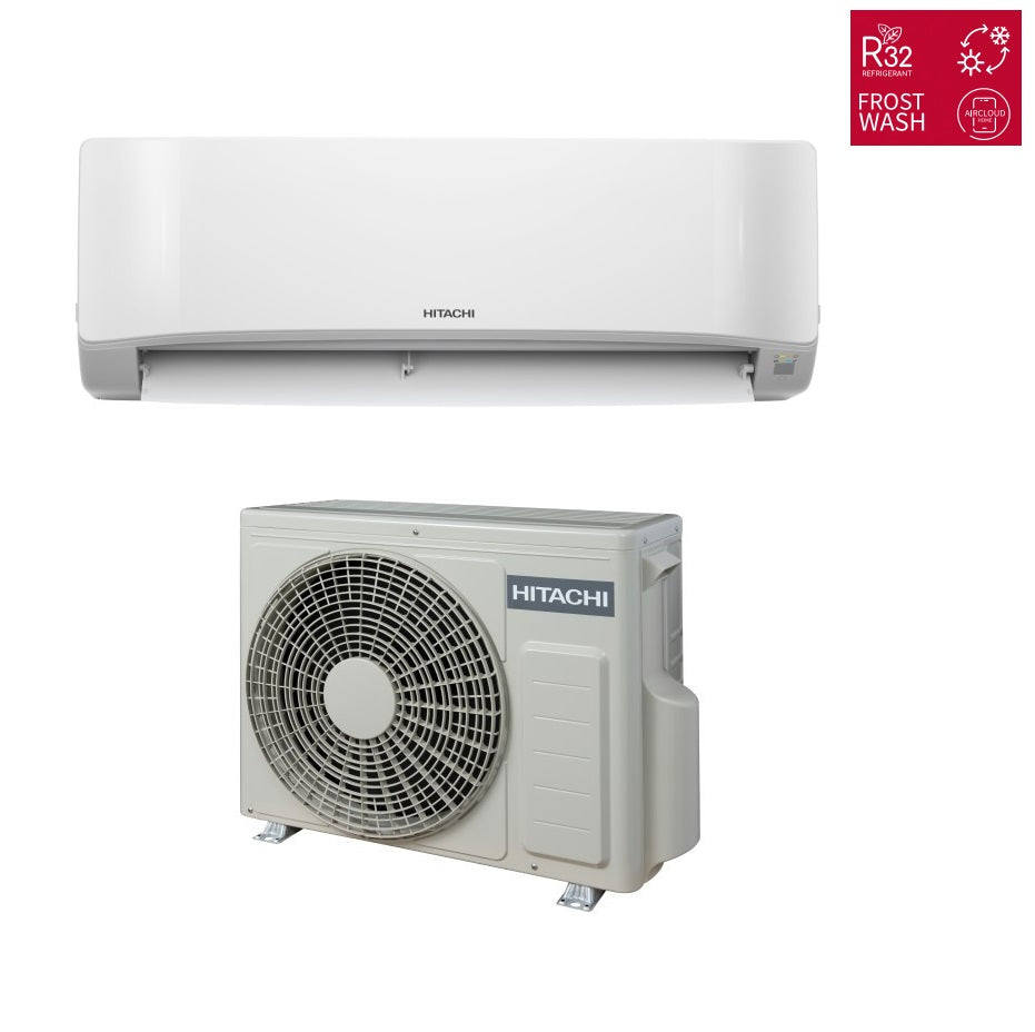 climatizzatore condizionatore hitachi inverter serie airhome 400 900 btu wi fi integrato r 32 a__ alexa google home rak dj25phae rac dj25phae