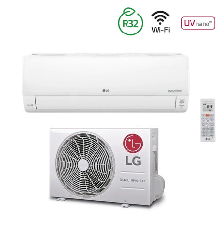 climatizzatore condizionatore inverter lg deluxe 12000 btu r 32 nano uv wi fi integrato dc12rk dc12rt a++ a++   novita