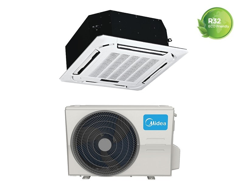 climatizzatore condizionatore inverter midea cassetta 4 vie super slim 90x90 36000 btu mcd1 36hrfn8 a__ wi fi optional griglia inclusa trifase