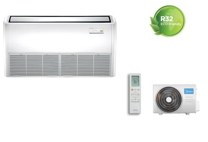 climatizzatore condizionatore inverter midea soffitto pavimento 36000 btu mue 36hrfnx r 32 a__ completo di comando novita