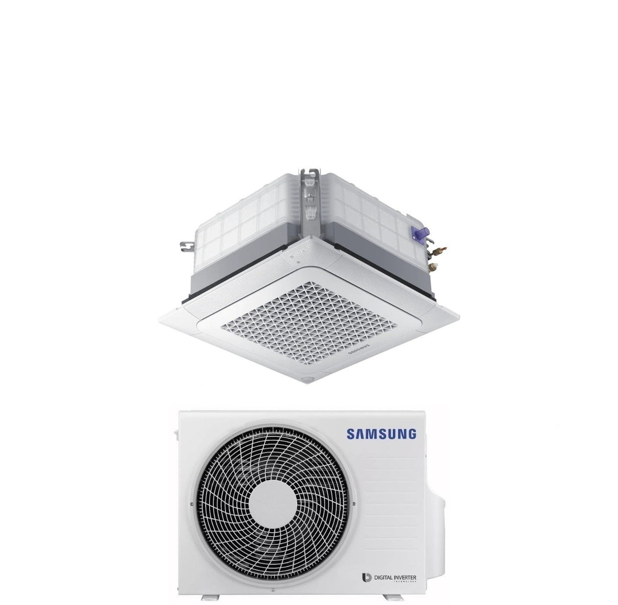 climatizzatore condizionatore inverter samsung cassetta 4 vie mini windfree 18000 btu r 32 ac052rnndkg con pannello e comando a filo novita