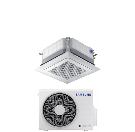 climatizzatore condizionatore inverter samsung cassetta 4 vie mini windfree 18000 btu r 32 ac052rnndkg con pannello e comando a filo novita