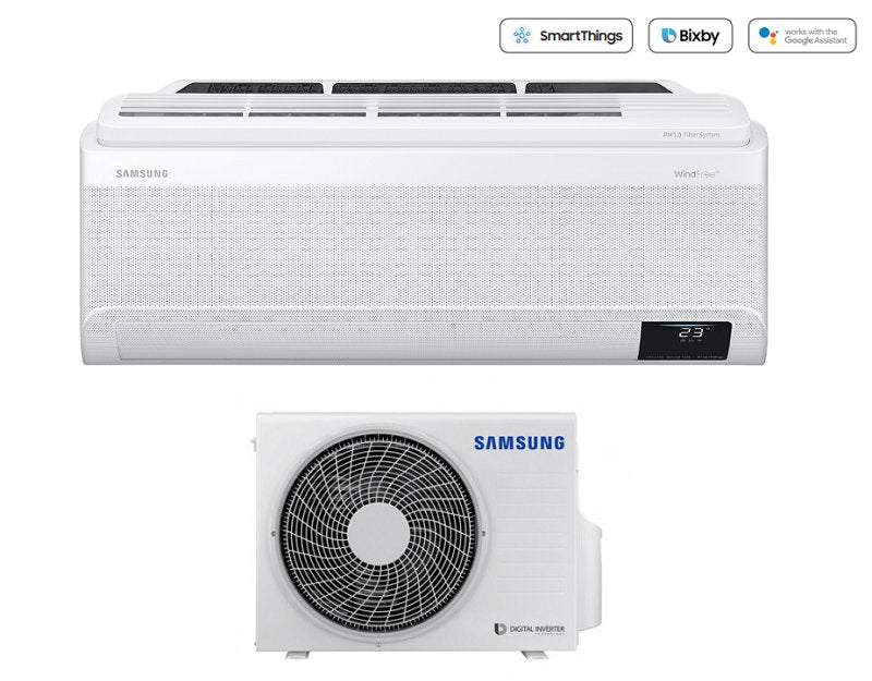 climatizzatore condizionatore inverter samsung windfree pure 1.0 9000 btu a__ ar09axkaawkneu wi fi integrato controllo vocale r 32