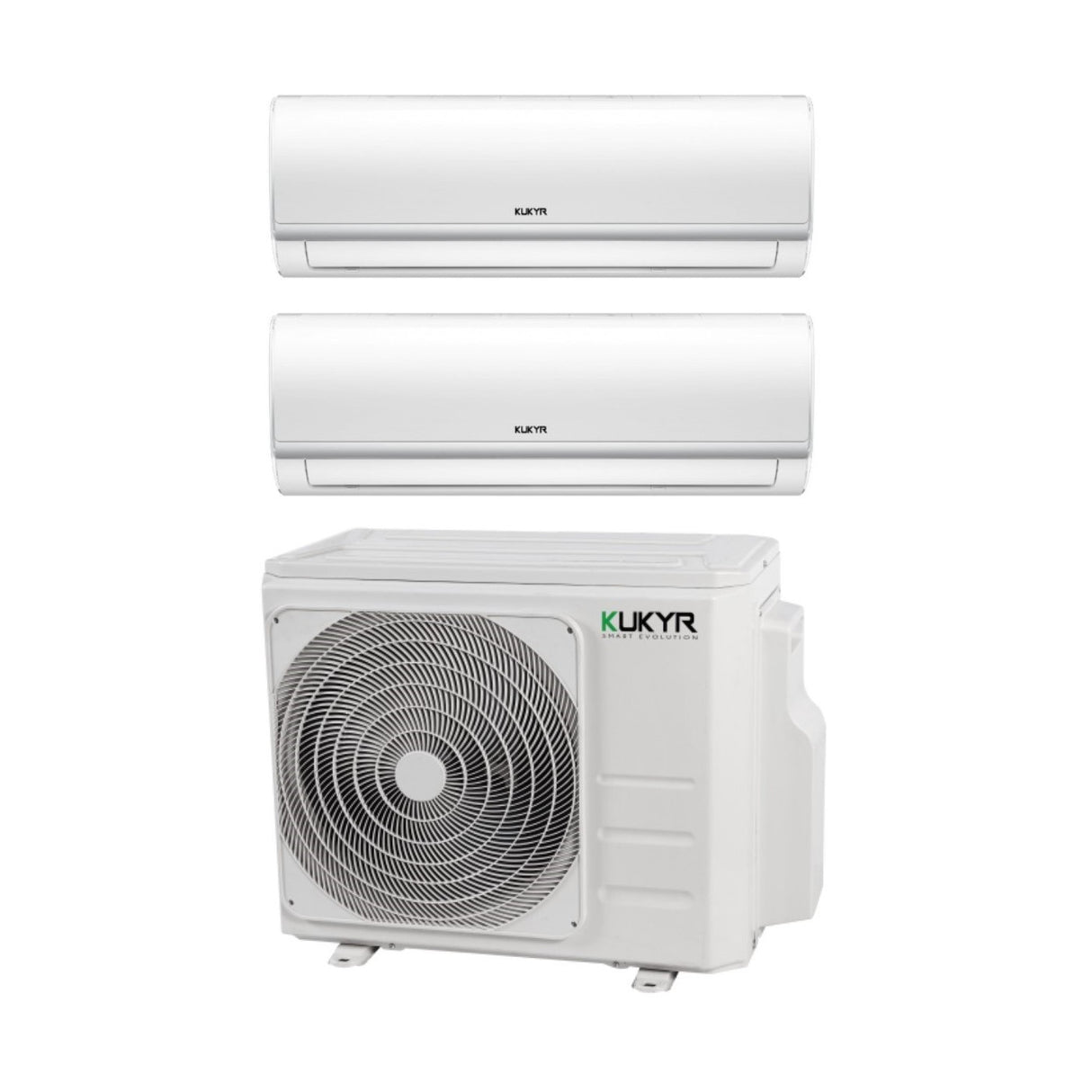 climatizzatore condizionatore kukyr dual split inverter serie spring 9_12 con multi 2 18 r 32 wi fi optional 9000_12000