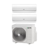 climatizzatore condizionatore kukyr dual split inverter serie spring 9_12 con multi 2 18 r 32 wi fi optional 9000_12000