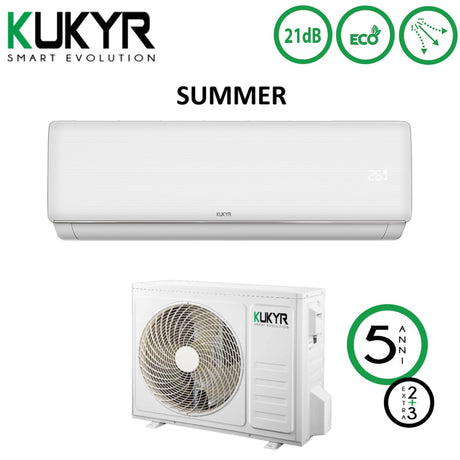 climatizzatore condizionatore kukyr inverter serie summer 24000 btu summer24 r 32 classe a__ a_ 9320