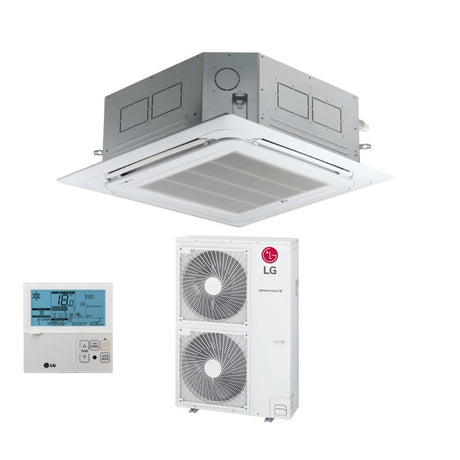 climatizzatore condizionatore lg cassetta a 4 vie inverter 48000 btu ut48f r 32 wi fi optional con comando a filo e pannello incluso novita