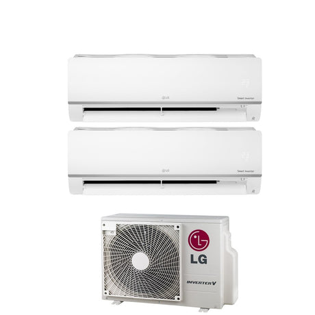 climatizzatore condizionatore lg dual split 9_9 inverter libero plus 9000_9000 con mu2m15 ul4