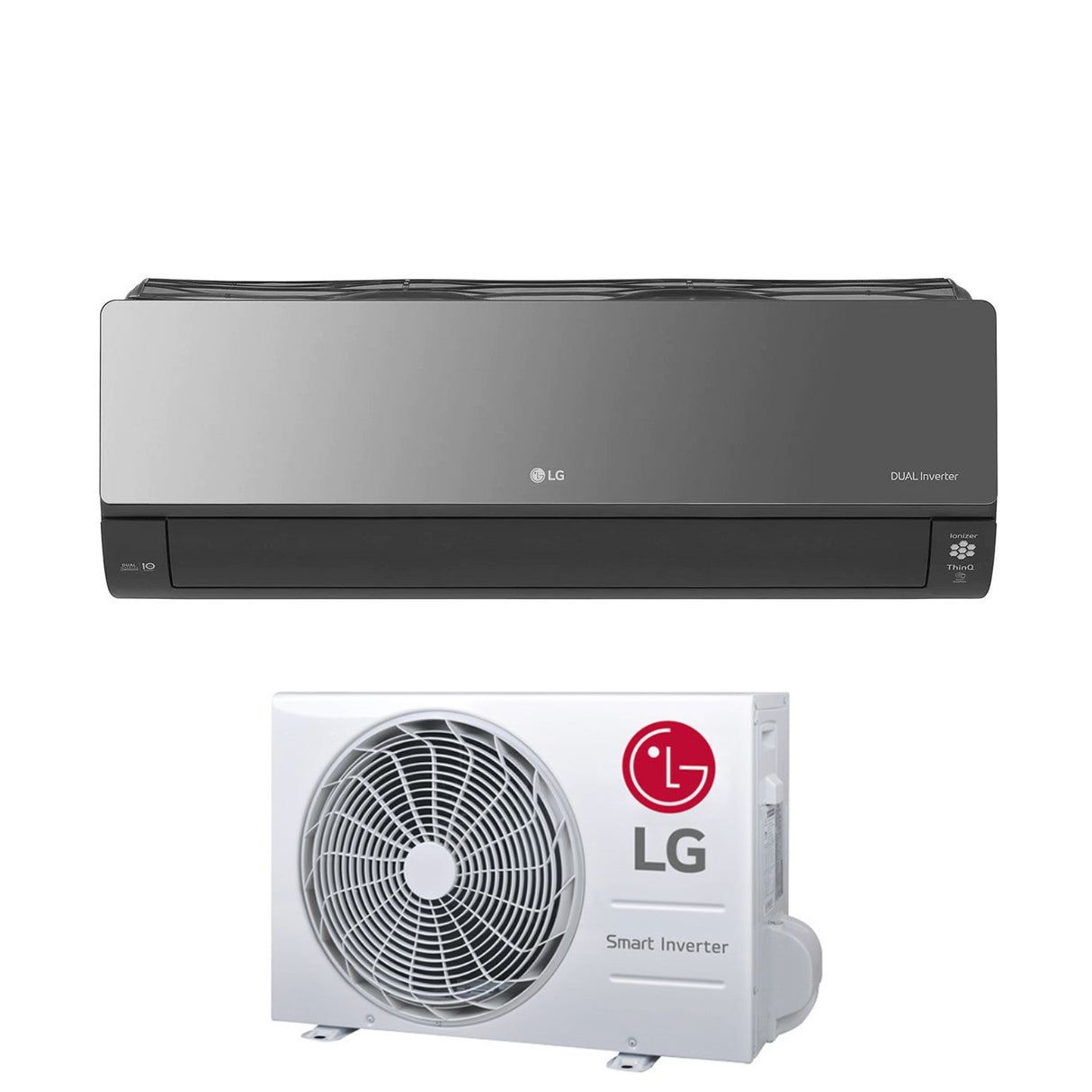 climatizzatore condizionatore lg inverter serie artcool mirror 18000 btu ac18bk r 32 wi fi integrato voice control a++ a+