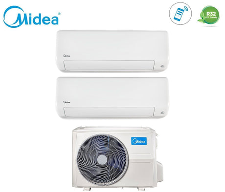 climatizzatore condizionatore midea dual split inverter serie all easy pro 9_12 con m2og 14hfn8 q r 32 wi fi integrato 9000_12000