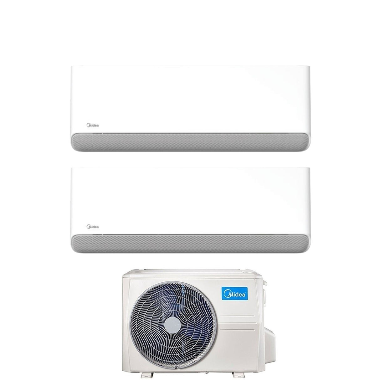 climatizzatore condizionatore midea dual split inverter serie breezeless e 9+9 con m2oe 18hfn8 q r 32 wi fi integrato 9000+9000