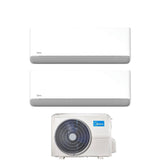 climatizzatore condizionatore midea dual split inverter serie breezeless e 9+9 con m2oe 18hfn8 q r 32 wi fi integrato 9000+9000
