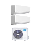 climatizzatore condizionatore midea dual split inverter serie exclusive 18+18 con m4o 36fn8 q r 32 wi fi optional 18000+18000