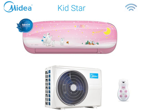 climatizzatore condizionatore midea inverter serie kid star 9000 btu kidp 27 colore rosa classe a__