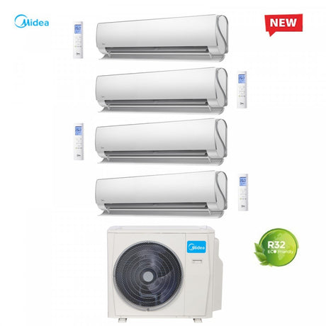 climatizzatore condizionatore midea quadri split inverter serie ultimate comfort 9_9_9_12 con m4oe 28hfn8 q r 32 wi fi 9000_9000_9000_12000