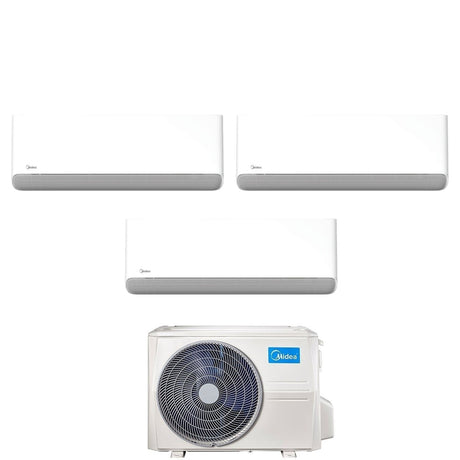 climatizzatore condizionatore midea trial split inverter serie breezeless e 9+9+12 con m3oa 27hfn8 q r 32 wi fi integrato 9000+9000+12000