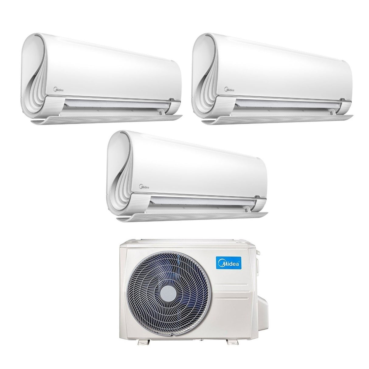 climatizzatore condizionatore midea trial split inverter serie breezeless_ 12_12_12 con m3of 27hfn8 q r 32 wi fi integrato 12000_12000_12000 novita