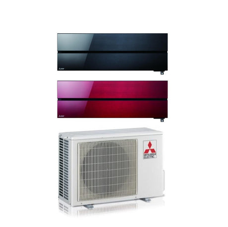 climatizzatore condizionatore mitsubishi electric dual split inverter serie kirigamine style msz ln 9_12 con mxz 2f53vf wi fi r 32 9000 onyx black _ 12000 ruby red new 2018