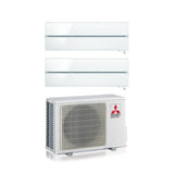 climatizzatore condizionatore mitsubishi electric dual split inverter serie kirigamine style msz ln 9_9 con mxz 2f53vf pearl white wi fi r 32 9000_9000 bianco perla new 2018