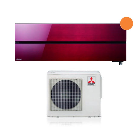 climatizzatore condizionatore mitsubishi electric inverter serie kirigamine style 12000 btu msz ln35vgr ruby red wi fi r 32 classe a___ rosso new 2018