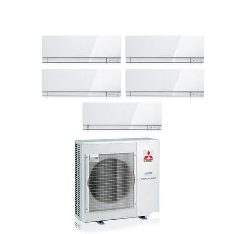 climatizzatore condizionatore mitsubishi electric penta split inverter serie kirigamine zen white msz ef 9_9_9_12_18 con mxz 5f102vf r 32 wi fi integrato colore bianco 9000_9000_9000_12000_18000