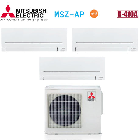 climatizzatore condizionatore mitsubishi electric trial split 9_9_18 inverter msz ap 9000_9000_18000 btu mxz 3e68va