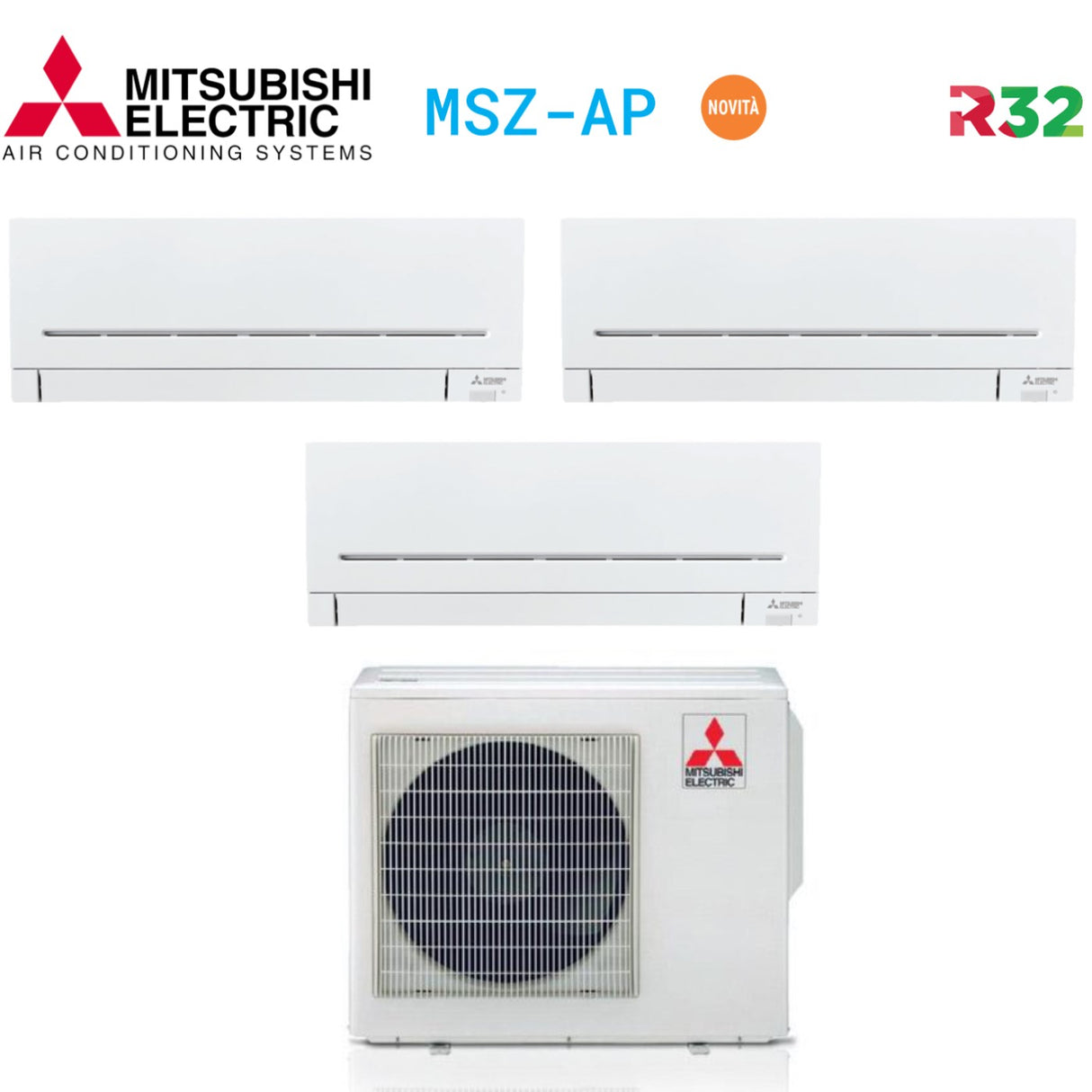 climatizzatore condizionatore mitsubishi electric trial split inverter serie ap 9_9_18 con mxz 3f68vf r 32 wi fi optional modello plus 9000_9000_18000 new 2018