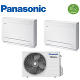 climatizzatore condizionatore panasonic dual split console da pavimento inverter 9_9 btu con cu 2z41tbe gas r 32 9000_9000 wi fi optional