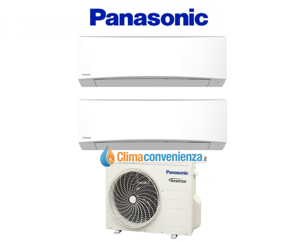 climatizzatore condizionatore panasonic dual split inverter serie tz 9_9 con cu 2re15sbe wi fi optional 9000_9000