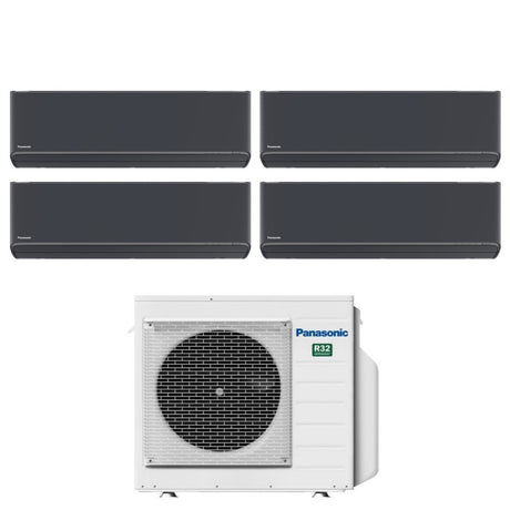 climatizzatore condizionatore panasonic quadri split inverter serie etherea dark 7_9_12_12 con cu 4z68tbe r 32 wi fi integrato colore grigio grafite 7000_9000_12000_12000