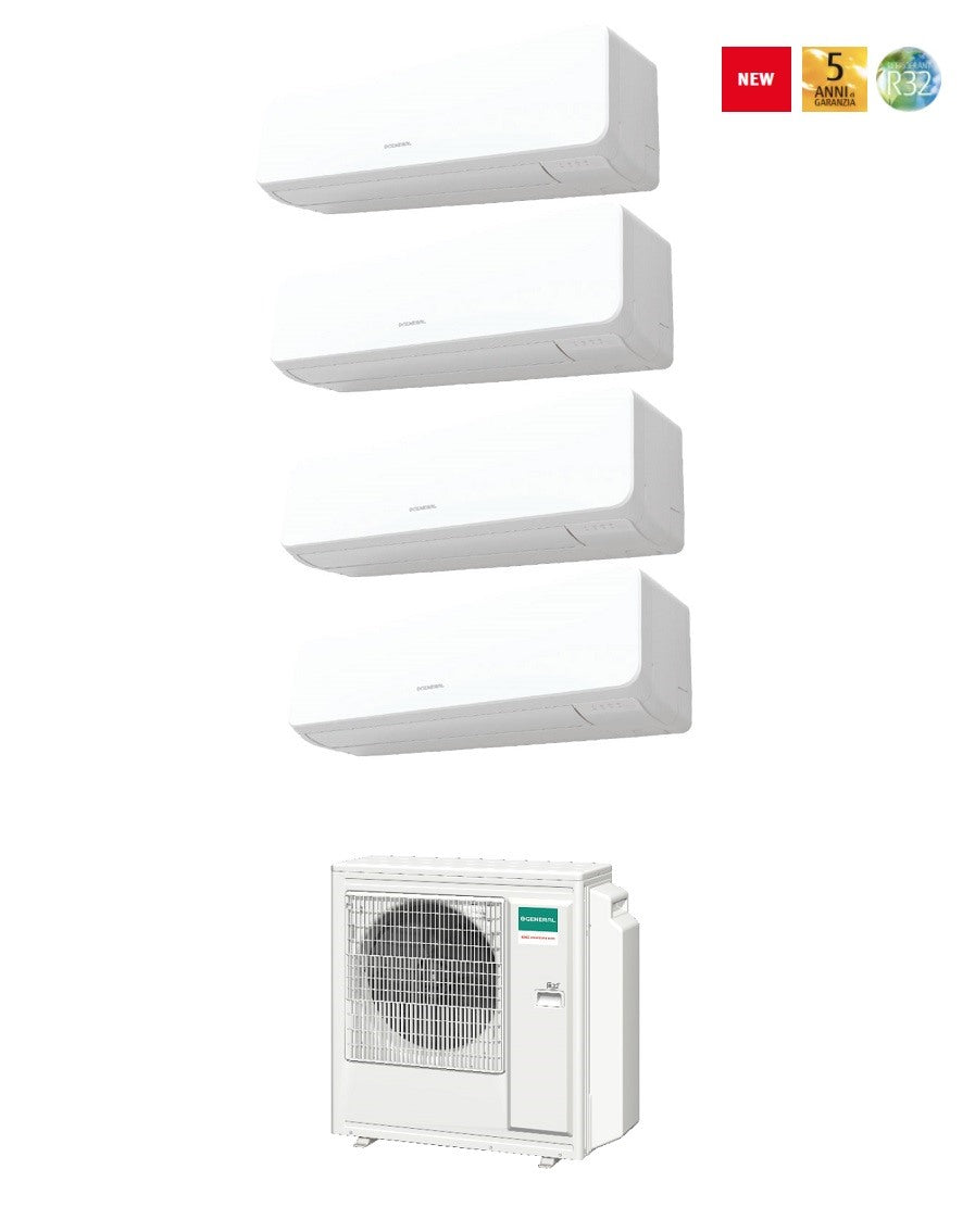 climatizzatore condizionatore quadri split inverter fujitsu general kmta 7_7_7_12 con aohg30kbta4 r 32 novita wi fi optional