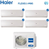 climatizzatore condizionatore quadri split inverter haier serie flexis white 7000_7000_12000_12000 btu con 4u85s2sr2fa wifi integrato r 32 wi fi 7_7_12_12 novita