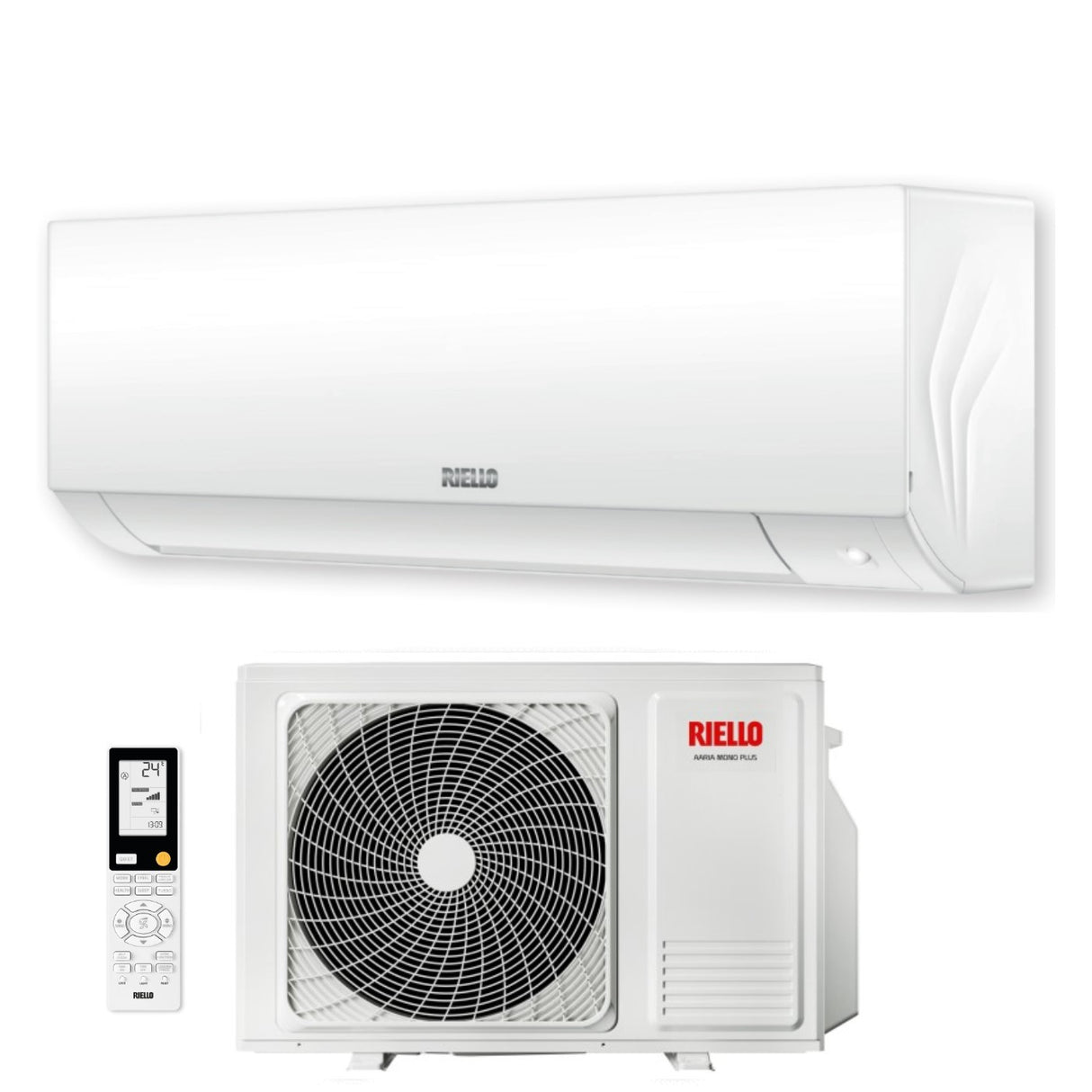 climatizzatore condizionatore riello inverter serie aaria mono plus 9000 btu amw25 plus r32 wi fi optional new 2018