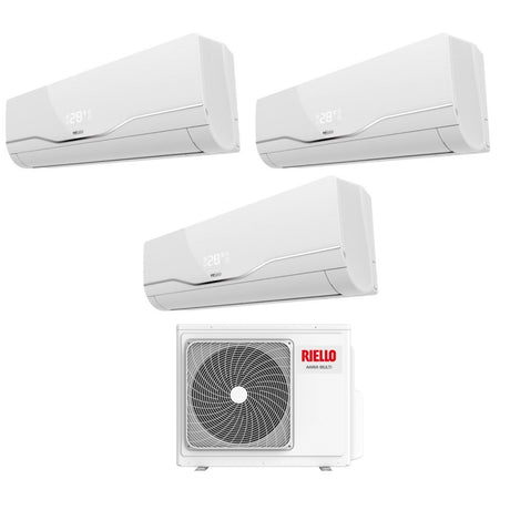 climatizzatore condizionatore riello trial split inverter serie aaria plus 7_9_9 con aaria multi 355 p r 32 wi fi optional 7000_9000_9000