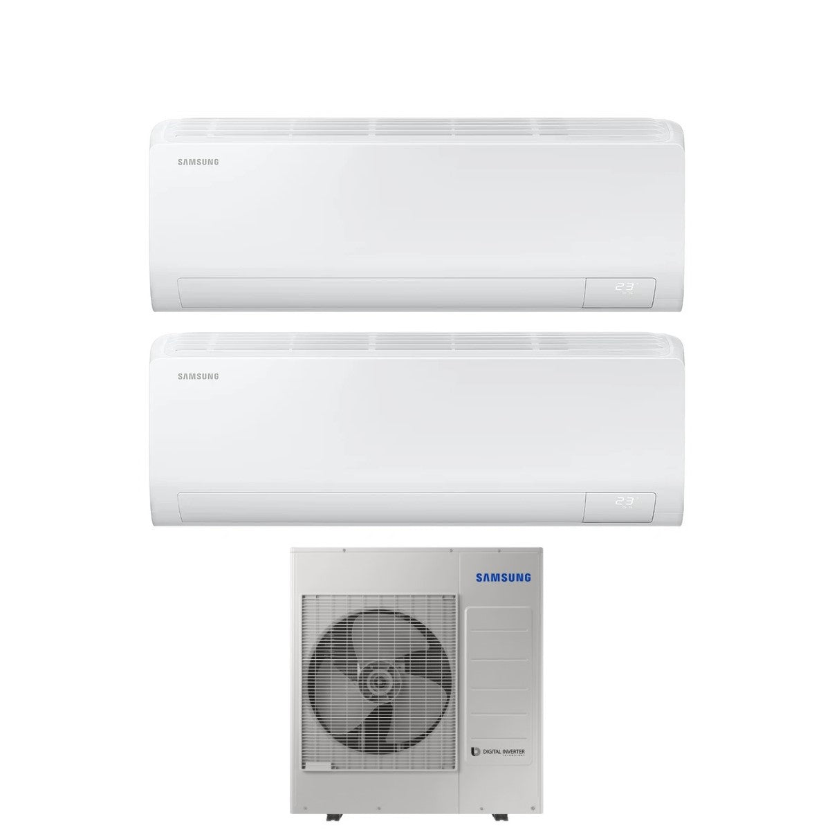 climatizzatore condizionatore samsung dual split inverter serie cebu 12_18 btu con aj100txj5kg eu r 32 wi fi integrato 12000_18000 novita