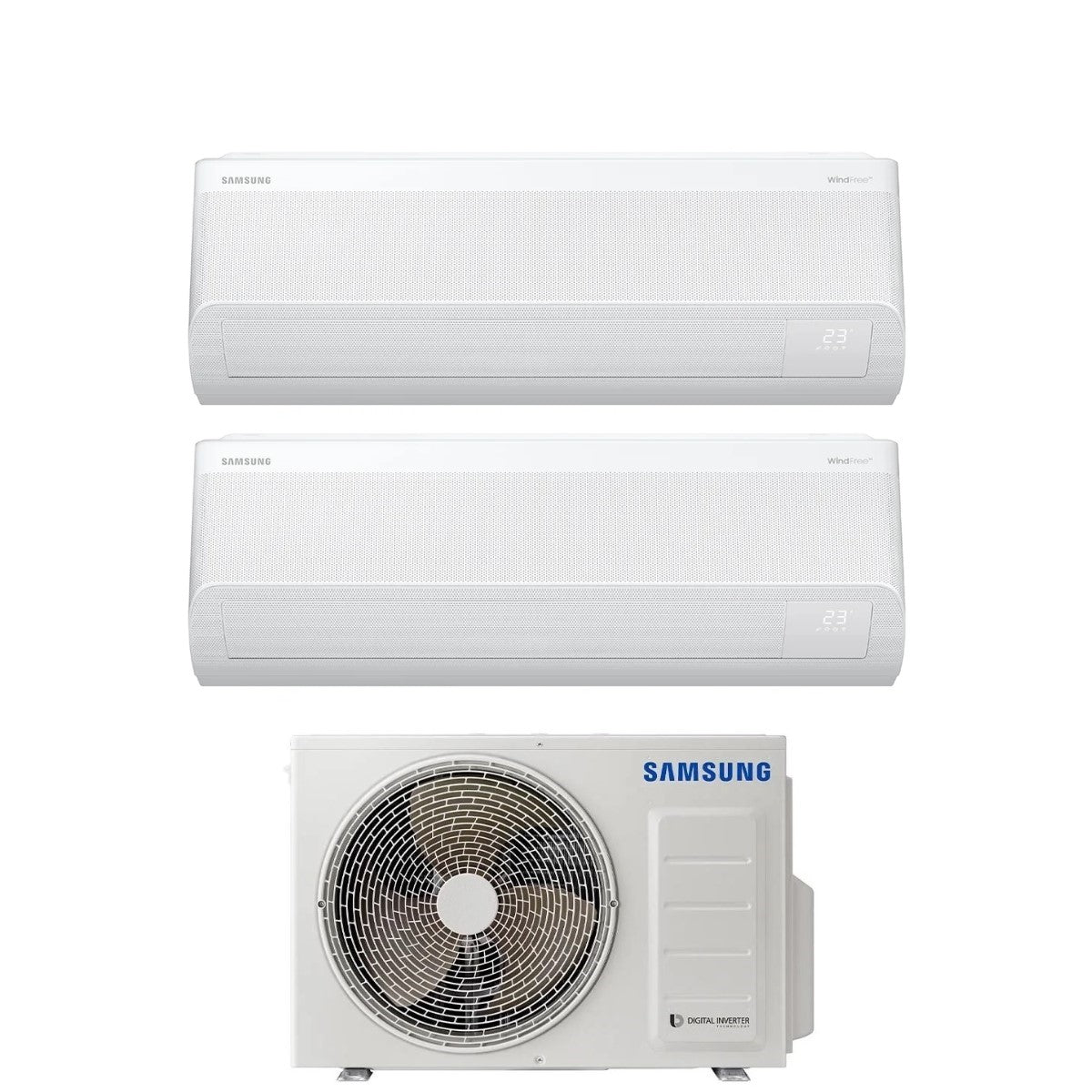 climatizzatore condizionatore samsung dual split inverter serie windfree avant 9_18 btu con aj052txj2kg r 32 wi fi integrato 9000_18000 novita