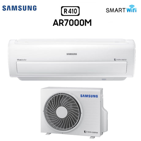 climatizzatore condizionatore samsung inverter serie ar7000m 9000 btu ar09kspdbwkneu smart wi fi classe a__